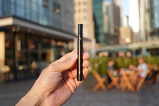Stylized image of a Uwell disposable vape Australia device with vibrant flavour graphics.